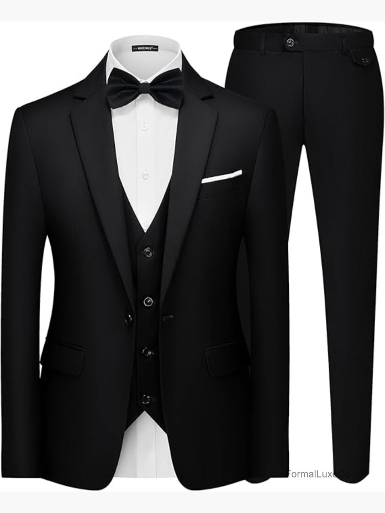 Men's 3-Piece Slim Fit Suit With Vest - Party & Wedding